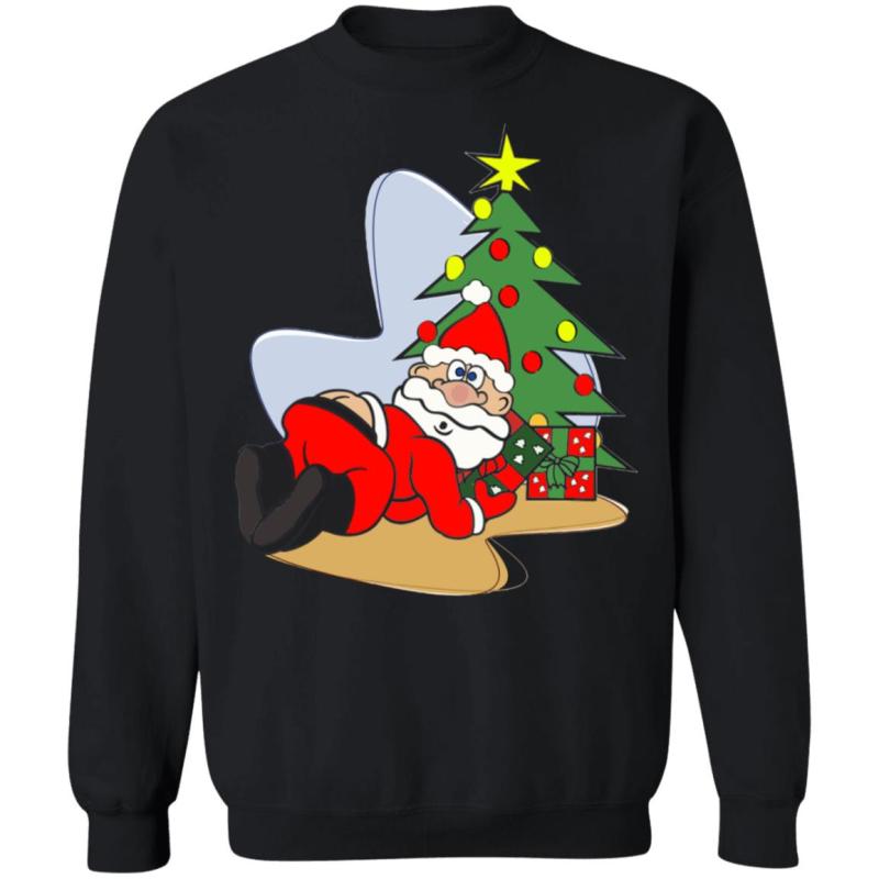 Santa butt crack christmas sweater - image 2