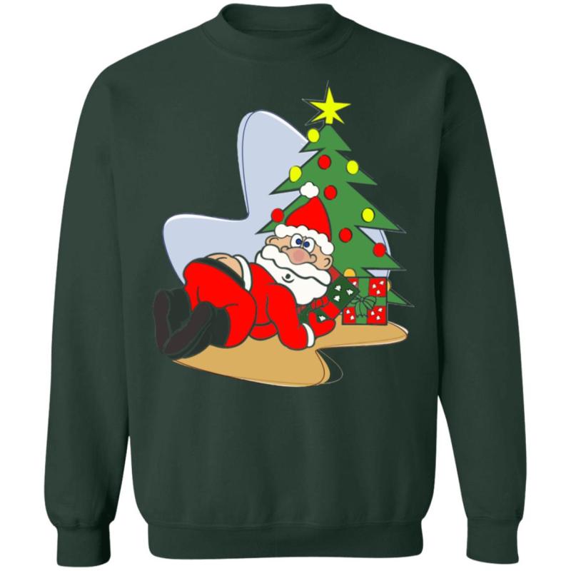 Santa butt crack christmas sweater - image 13