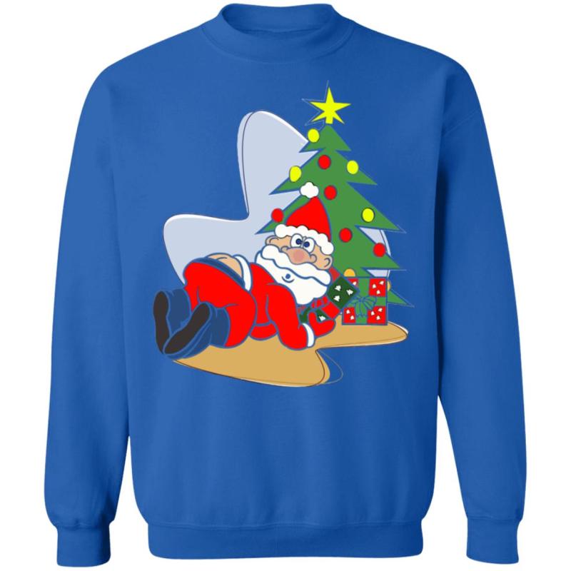Santa butt crack christmas sweater - image 5