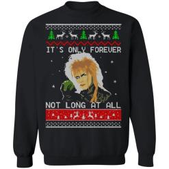 David Bowie it’s only forever not long at all Christmas sweater