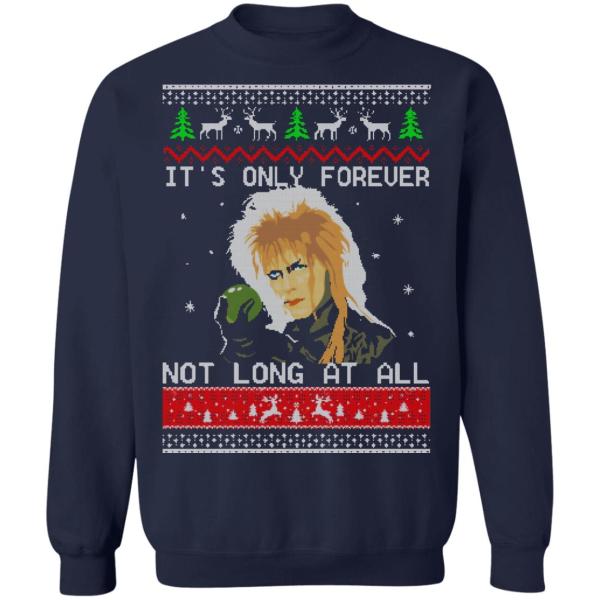 David bowie it’s only forever not long at all christmas sweater 12