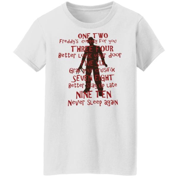 One two freddy’s coming for you shirt 4