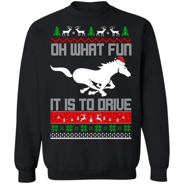 Horse oh what fun it is to drive sweater