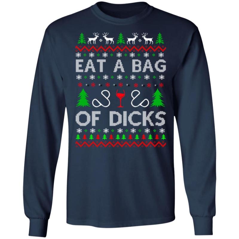Eat a bag of dicks christmas sweater - image 8
