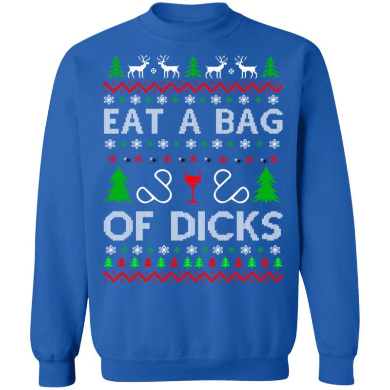 Eat a bag of dicks christmas sweater - image 4