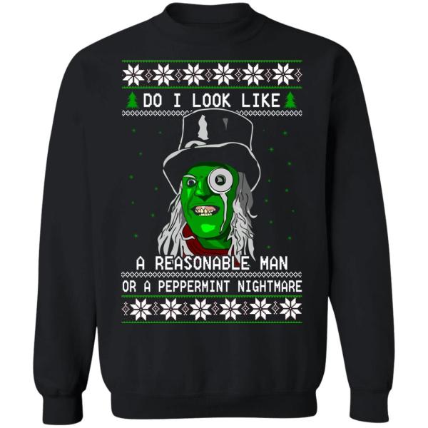 Mighty boosh the hitcher do i look like a reasonable man christmas sweater