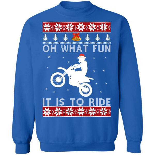 Motocross oh what fun it is to ride christmas sweater 4