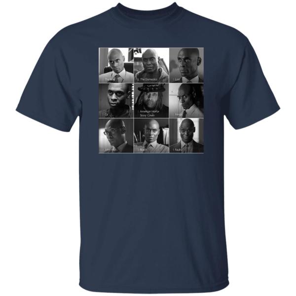 Rip lance reddick, all 9 movies in one t-shirt 3