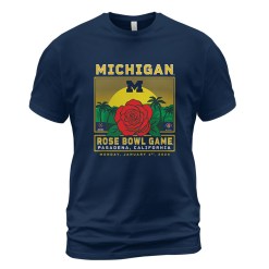 Michigan Wolverines College Football Playoff 2024 Rose Bowl T-Shirt