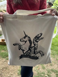 Unicorn dinosaur tote bag 3