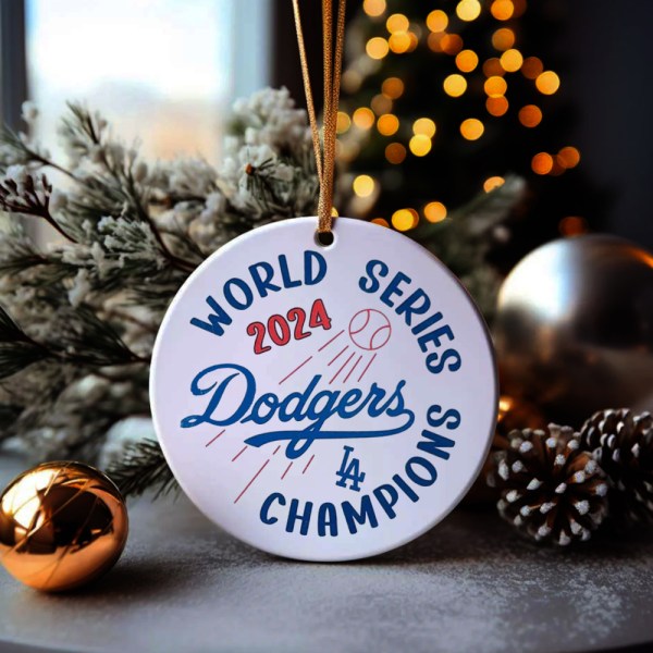 2024 dodgers world series champions ornament