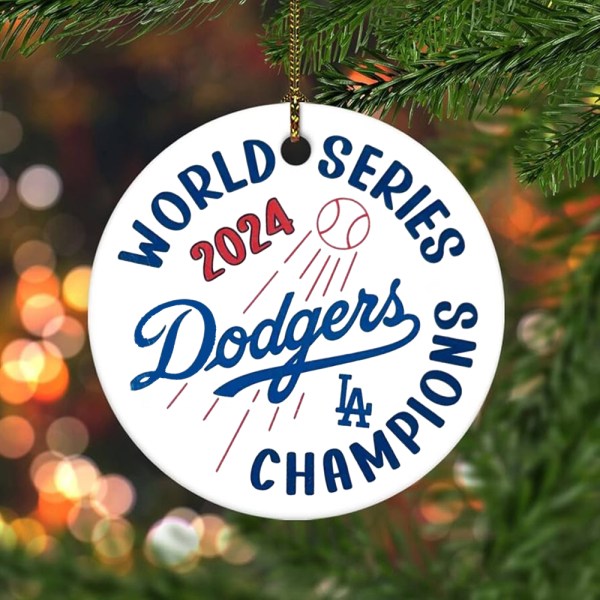 2024 dodgers world series champions ornament