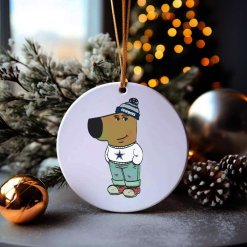 Chill Guy Cowboys Chrismas Ornament