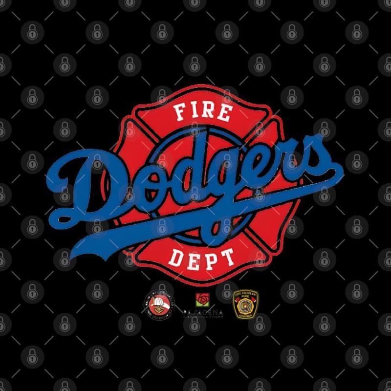 A fire department logo on a black background.