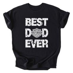 A black shirt with the words best dad ever on it