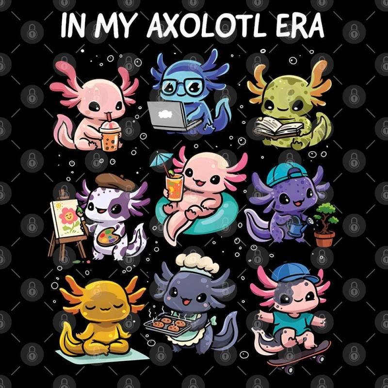 A bunch of cartoon characters that are in my axolotl era.