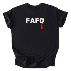 A black t shirt with the word fafo on it
